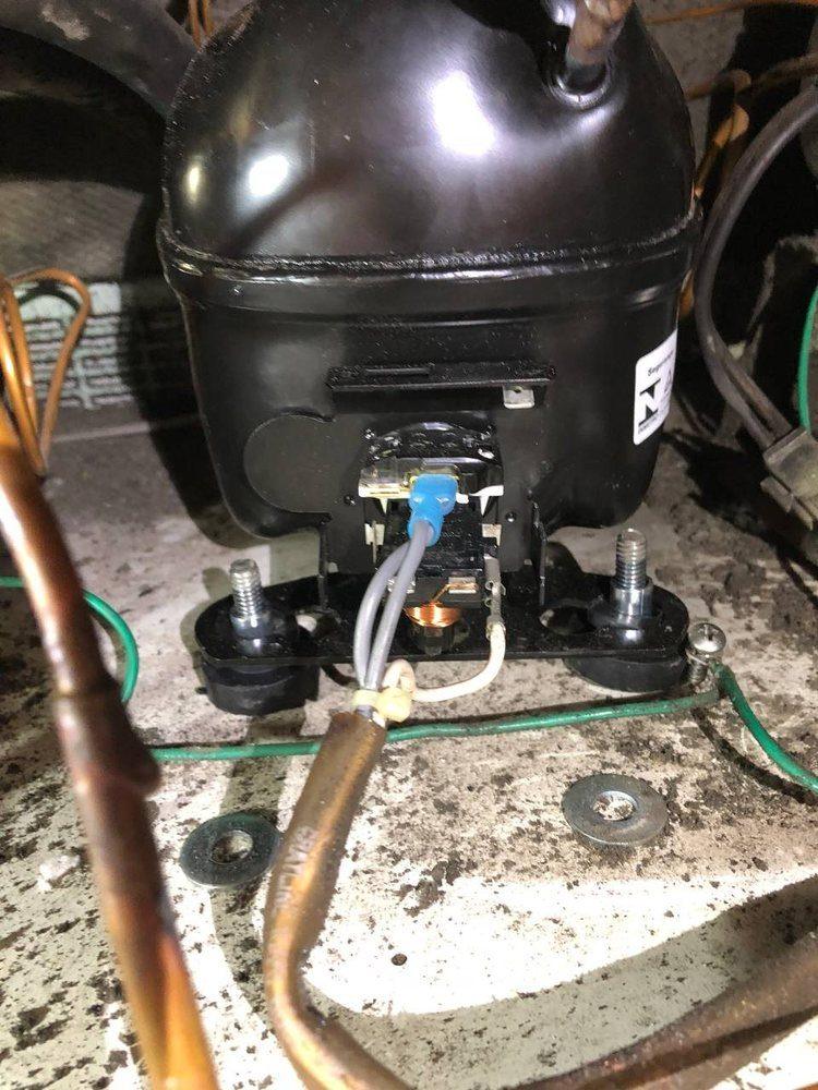 Sub-Zero refrigerator repair in Tampa — compressor swapped with a genuine OEM Sub-Zero part